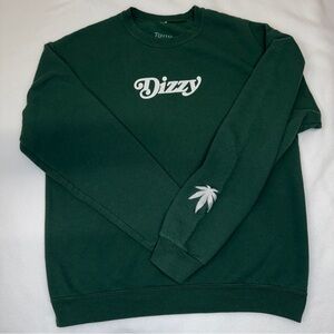 Tana Mongeau Dizzy Weed Marijuana Forest Green Sweatshirt, Medium